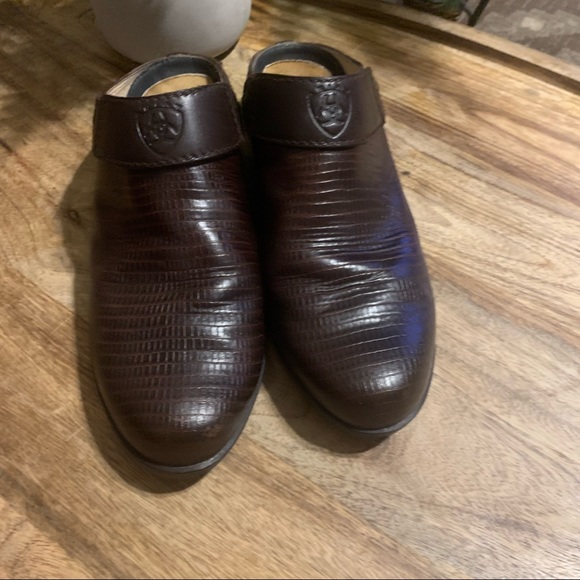 Ariat sling back mules croc 🐊 croc skin look - Picture 1 of 10